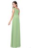 ColsBM Jazlyn Gleam Bridesmaid Dresses Elegant Floor Length Half Backless Asymmetric Neckline Sleeveless Flower