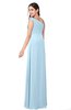 ColsBM Jazlyn Ice Blue Bridesmaid Dresses Elegant Floor Length Half Backless Asymmetric Neckline Sleeveless Flower