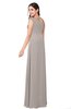 ColsBM Jazlyn Mushroom Bridesmaid Dresses Elegant Floor Length Half Backless Asymmetric Neckline Sleeveless Flower