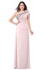 ColsBM Jazlyn Petal Pink Bridesmaid Dresses Elegant Floor Length Half Backless Asymmetric Neckline Sleeveless Flower