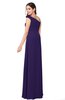 ColsBM Jazlyn Royal Purple Bridesmaid Dresses Elegant Floor Length Half Backless Asymmetric Neckline Sleeveless Flower