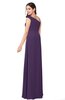 ColsBM Jazlyn Violet Bridesmaid Dresses Elegant Floor Length Half Backless Asymmetric Neckline Sleeveless Flower