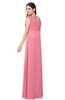 ColsBM Jazlyn Watermelon Bridesmaid Dresses Elegant Floor Length Half Backless Asymmetric Neckline Sleeveless Flower