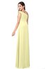 ColsBM Jazlyn Wax Yellow Bridesmaid Dresses Elegant Floor Length Half Backless Asymmetric Neckline Sleeveless Flower