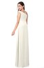 ColsBM Jazlyn Whisper White Bridesmaid Dresses Elegant Floor Length Half Backless Asymmetric Neckline Sleeveless Flower
