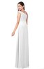 ColsBM Jazlyn White Bridesmaid Dresses Elegant Floor Length Half Backless Asymmetric Neckline Sleeveless Flower