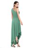 ColsBM Jewell Beryl Green Bridesmaid Dresses Asymmetric Ruching Plain Asymmetric Neckline Sleeveless Half Backless