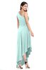 ColsBM Jewell Blue Glass Bridesmaid Dresses Asymmetric Ruching Plain Asymmetric Neckline Sleeveless Half Backless