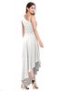 ColsBM Jewell Cloud White Bridesmaid Dresses Asymmetric Ruching Plain Asymmetric Neckline Sleeveless Half Backless