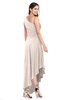 ColsBM Jewell Cream Pink Bridesmaid Dresses Asymmetric Ruching Plain Asymmetric Neckline Sleeveless Half Backless