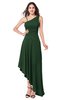 ColsBM Jewell Hunter Green Bridesmaid Dresses Asymmetric Ruching Plain Asymmetric Neckline Sleeveless Half Backless