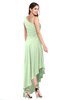 ColsBM Jewell Pale Green Bridesmaid Dresses Asymmetric Ruching Plain Asymmetric Neckline Sleeveless Half Backless