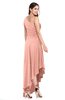 ColsBM Jewell Peach Bridesmaid Dresses Asymmetric Ruching Plain Asymmetric Neckline Sleeveless Half Backless