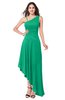 ColsBM Jewell Pepper Green Bridesmaid Dresses Asymmetric Ruching Plain Asymmetric Neckline Sleeveless Half Backless
