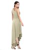 ColsBM Jewell Putty Bridesmaid Dresses Asymmetric Ruching Plain Asymmetric Neckline Sleeveless Half Backless