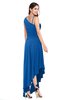 ColsBM Jewell Royal Blue Bridesmaid Dresses Asymmetric Ruching Plain Asymmetric Neckline Sleeveless Half Backless