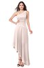 ColsBM Jewell Silver Peony Bridesmaid Dresses Asymmetric Ruching Plain Asymmetric Neckline Sleeveless Half Backless
