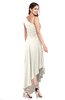ColsBM Jewell Whisper White Bridesmaid Dresses Asymmetric Ruching Plain Asymmetric Neckline Sleeveless Half Backless