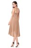 ColsBM Lavern Almost Apricot Bridesmaid Dresses Sleeveless Asymmetric Ruching A-line Elegant Sweetheart