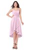 ColsBM Lavern Baby Pink Bridesmaid Dresses Sleeveless Asymmetric Ruching A-line Elegant Sweetheart