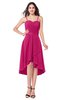 ColsBM Lavern Beetroot Purple Bridesmaid Dresses Sleeveless Asymmetric Ruching A-line Elegant Sweetheart