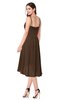 ColsBM Lavern Chocolate Brown Bridesmaid Dresses Sleeveless Asymmetric Ruching A-line Elegant Sweetheart