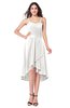 ColsBM Lavern Cloud White Bridesmaid Dresses Sleeveless Asymmetric Ruching A-line Elegant Sweetheart