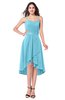 ColsBM Lavern Light Blue Bridesmaid Dresses Sleeveless Asymmetric Ruching A-line Elegant Sweetheart