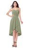 ColsBM Lavern Moss Green Bridesmaid Dresses Sleeveless Asymmetric Ruching A-line Elegant Sweetheart