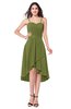 ColsBM Lavern Olive Green Bridesmaid Dresses Sleeveless Asymmetric Ruching A-line Elegant Sweetheart