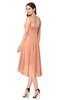 ColsBM Lavern Salmon Bridesmaid Dresses Sleeveless Asymmetric Ruching A-line Elegant Sweetheart
