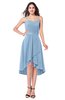 ColsBM Lavern Sky Blue Bridesmaid Dresses Sleeveless Asymmetric Ruching A-line Elegant Sweetheart
