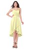 ColsBM Lavern Wax Yellow Bridesmaid Dresses Sleeveless Asymmetric Ruching A-line Elegant Sweetheart