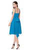 ColsBM Braidy Cornflower Blue Bridesmaid Dresses Spaghetti A-line Half Backless Pleated Knee Length Modern