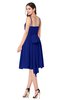ColsBM Braidy Electric Blue Bridesmaid Dresses Spaghetti A-line Half Backless Pleated Knee Length Modern