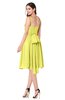 ColsBM Braidy Pale Yellow Bridesmaid Dresses Spaghetti A-line Half Backless Pleated Knee Length Modern