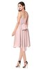 ColsBM Braidy Pastel Pink Bridesmaid Dresses Spaghetti A-line Half Backless Pleated Knee Length Modern