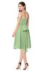 ColsBM Braidy Sage Green Bridesmaid Dresses Spaghetti A-line Half Backless Pleated Knee Length Modern
