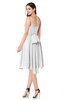 ColsBM Braidy White Bridesmaid Dresses Spaghetti A-line Half Backless Pleated Knee Length Modern