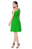 ColsBM Yancy Classic Green Bridesmaid Dresses Half Backless Elegant Flower Sleeveless Mini Sheath