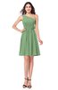 ColsBM Yancy Fair Green Bridesmaid Dresses Half Backless Elegant Flower Sleeveless Mini Sheath
