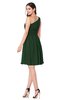 ColsBM Yancy Hunter Green Bridesmaid Dresses Half Backless Elegant Flower Sleeveless Mini Sheath