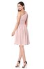 ColsBM Yancy Pastel Pink Bridesmaid Dresses Half Backless Elegant Flower Sleeveless Mini Sheath