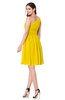 ColsBM Yancy Yellow Bridesmaid Dresses Half Backless Elegant Flower Sleeveless Mini Sheath