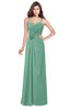 ColsBM Terell Beryl Green Bridesmaid Dresses Appliques Floor Length Modern Sleeveless Strapless Half Backless