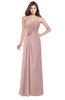 ColsBM Terell Blush Pink Bridesmaid Dresses Appliques Floor Length Modern Sleeveless Strapless Half Backless