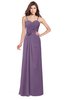 ColsBM Terell Chinese Violet Bridesmaid Dresses Appliques Floor Length Modern Sleeveless Strapless Half Backless