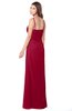 ColsBM Terell Dark Red Bridesmaid Dresses Appliques Floor Length Modern Sleeveless Strapless Half Backless
