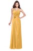 ColsBM Terell Golden Cream Bridesmaid Dresses Appliques Floor Length Modern Sleeveless Strapless Half Backless