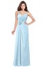 ColsBM Terell Ice Blue Bridesmaid Dresses Appliques Floor Length Modern Sleeveless Strapless Half Backless